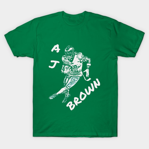 AJ Brown Player Highlight T-Shirt by AllTeesPhilly